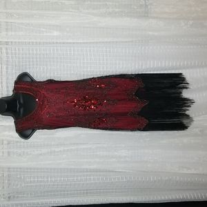 NWT Red and black beaded flapper gown XXL, perfect for holiday party